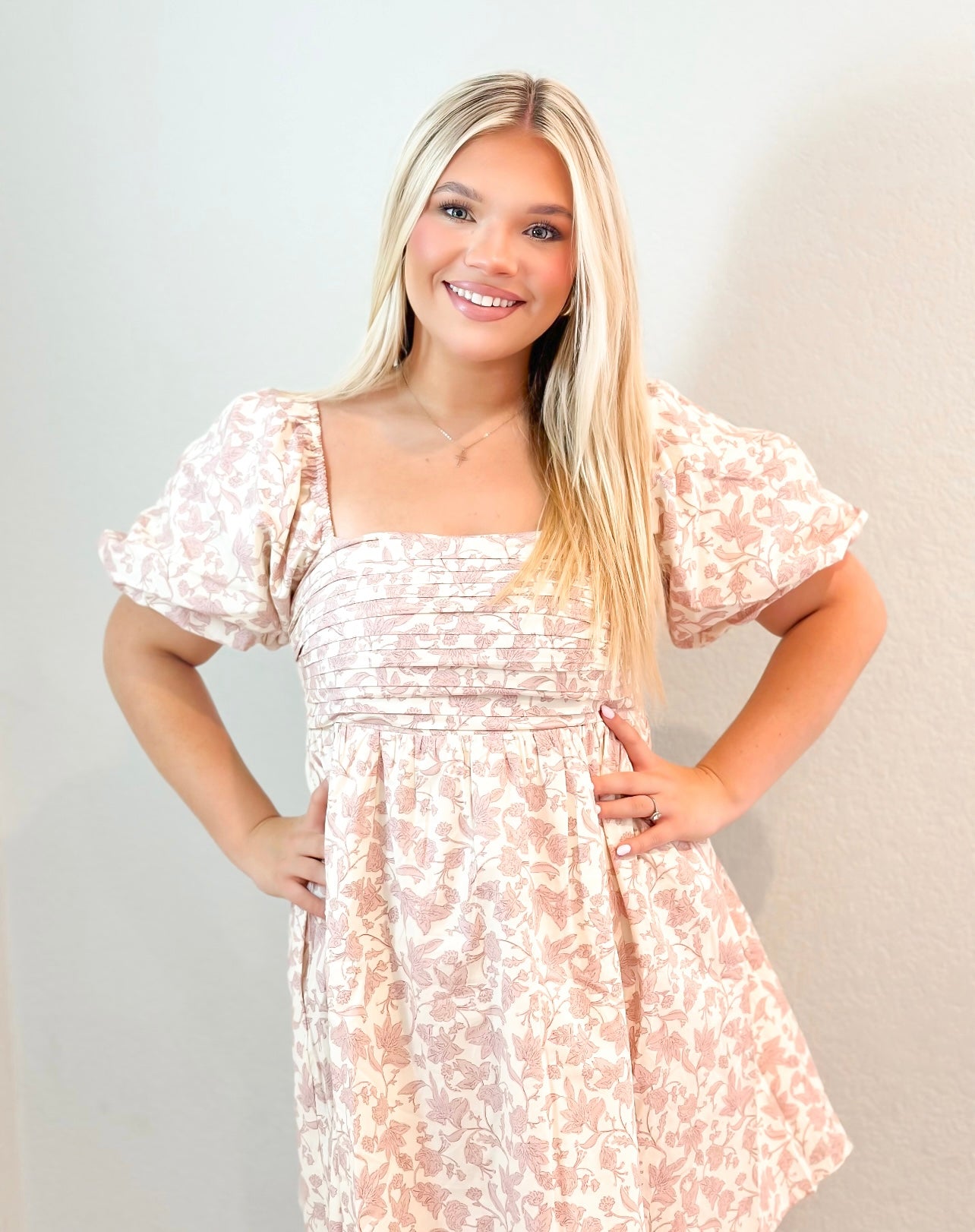 Rosy Baby Doll Dress