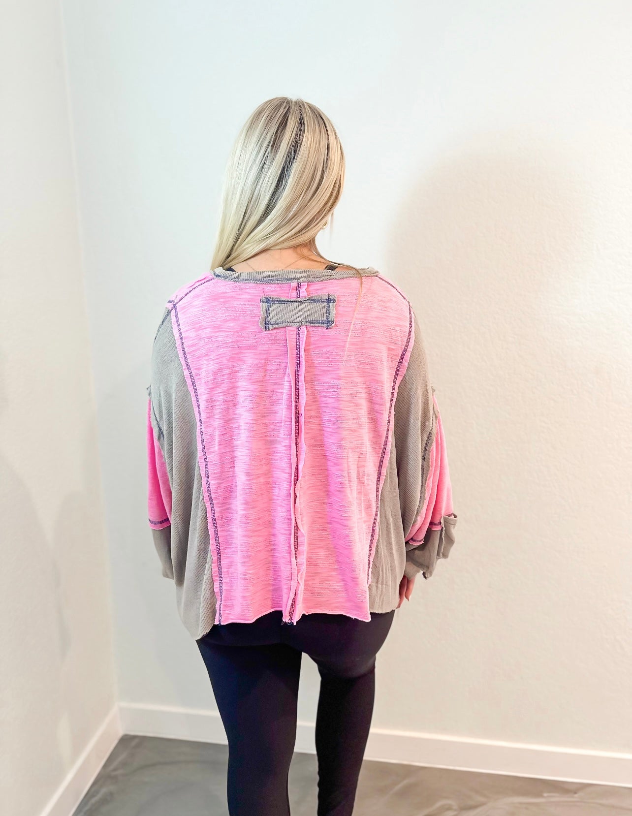 Pink Color Block long sleeve π