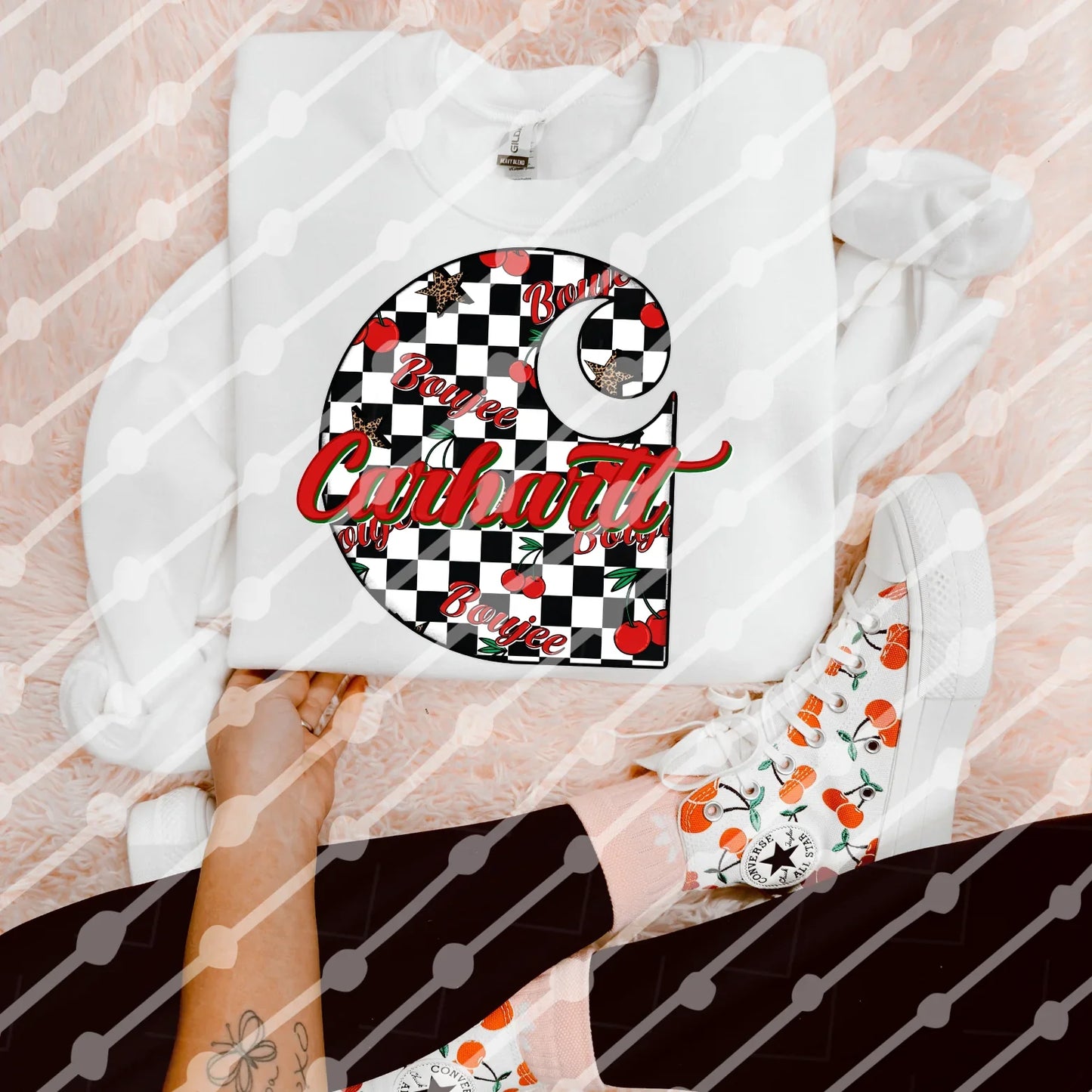 Boujee cherry ch tee or sweatshirt♡︎