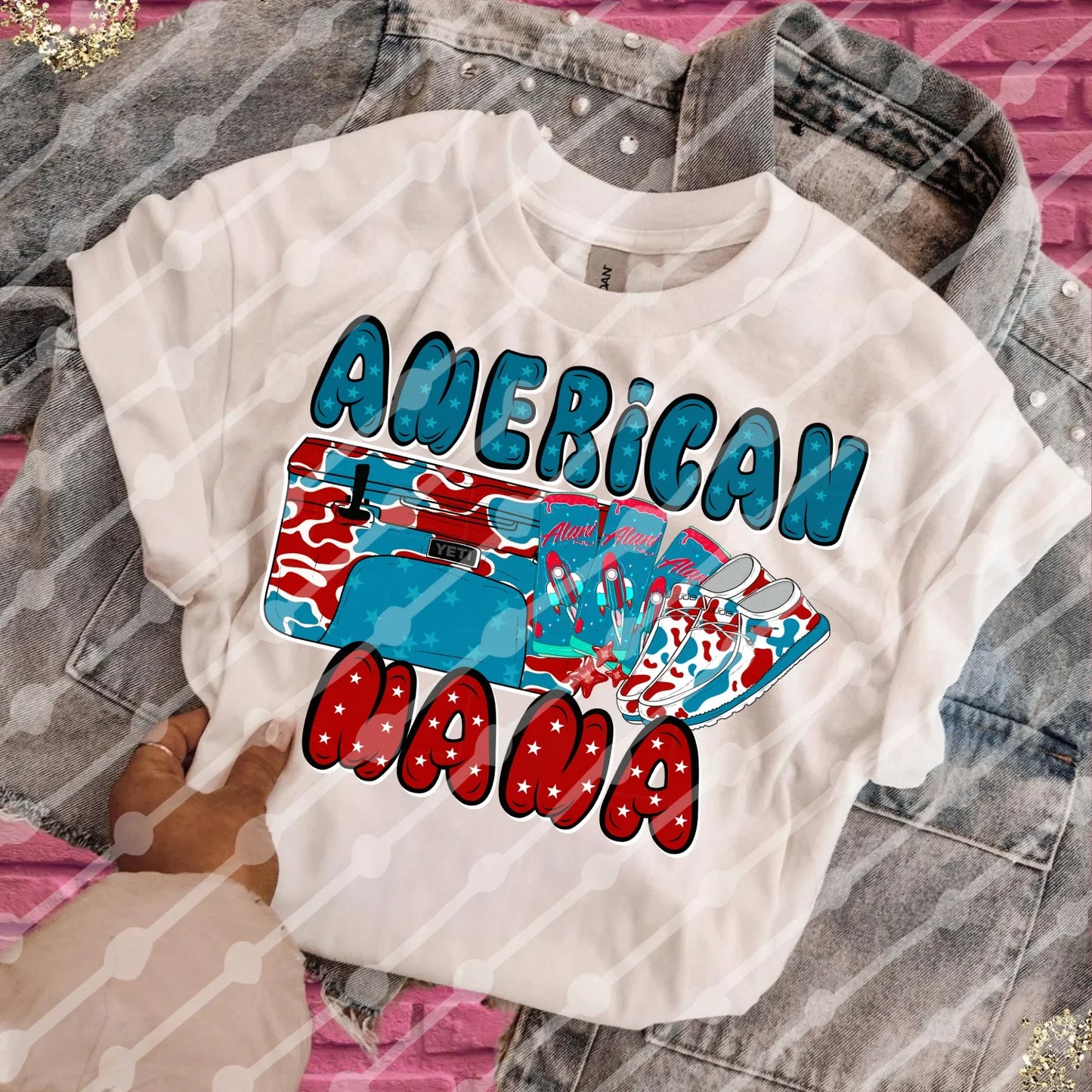 American mama camo cooler collage tee or sweatshirt♡︎