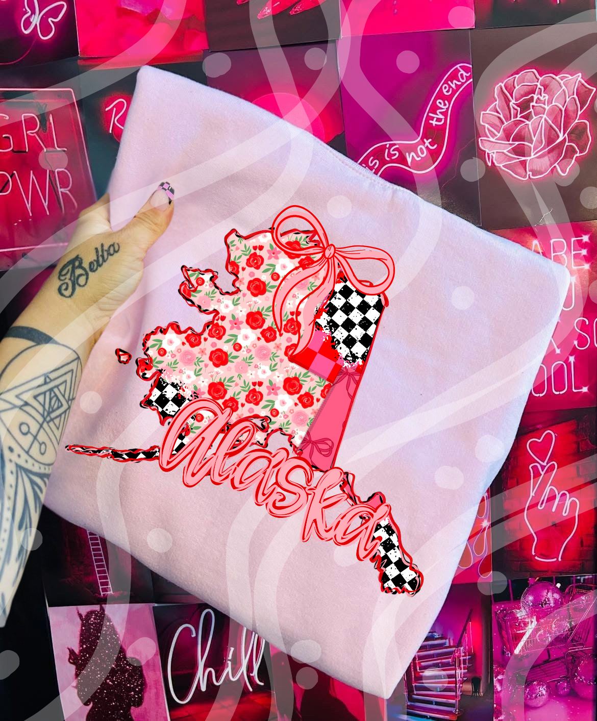 Alaska patchwork tee or sweatshirt♡︎